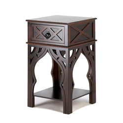 Ornate Moroccan Style Brown Table