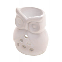 White Ceramic Owl Oil Warmer