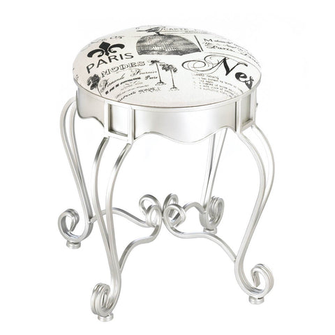 Pretty In Paris Metal Stool