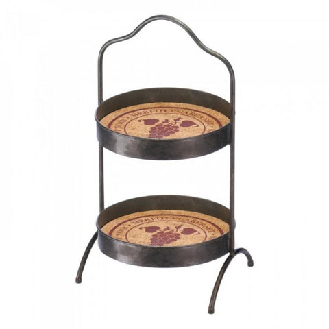 Vineyard 2-tier Standing Tray