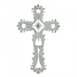 Scalloped White Cross