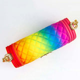 One-shoulder diagonal bag crystal jelly bag