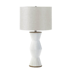 Gable White Ridges Table Lamp