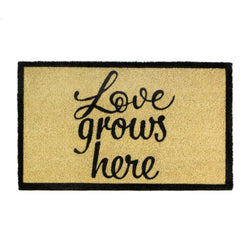 Emilia Love Grows Here Coir Doormat