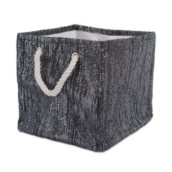 Paper Bin Lurex Black/silver Square 11x11x11