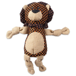 Lion With Squeaker Burlap Pet Toy