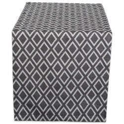 Black & White Diamond Table Runner 14x72