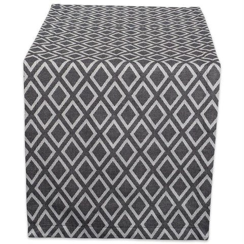 Black & White Diamond Table Runner 14x72