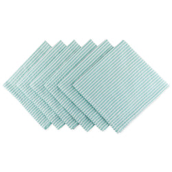 Aqua Seersucker Napkin Set/6