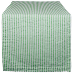 Bright Green Seersucker Table Runner 14x72