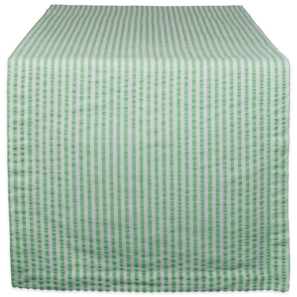 Bright Green Seersucker Table Runner 14x72