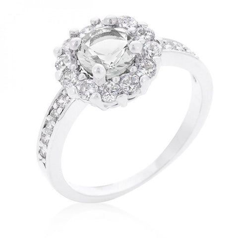 Bella Birthstone Engagement Ring In Clear