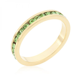 Stylish Stackables Peridot Crystal Gold Ring