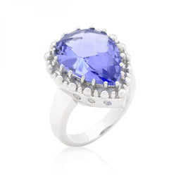 Solitaire Light Purple Cocktail Ring