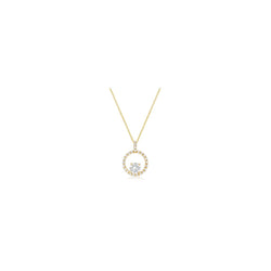 Goldtone Halo Elegance Pendant