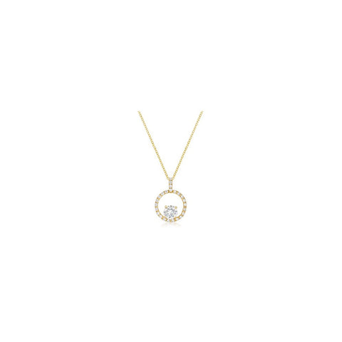 Goldtone Halo Elegance Pendant