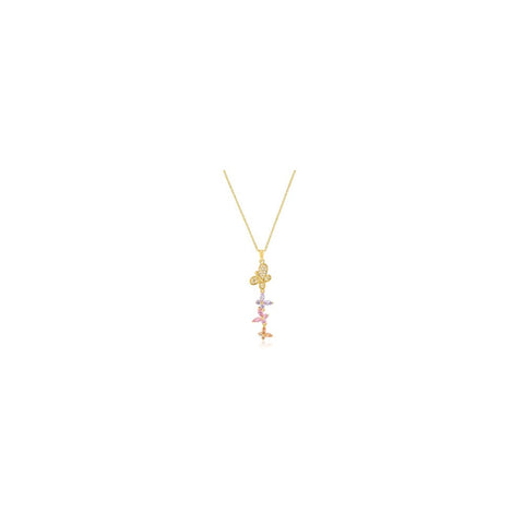 Goldtone Multi-butterfly Pendant