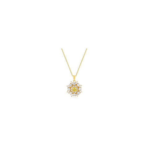 Goldtone Cz Circle Pendant