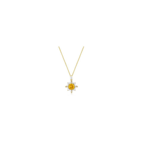 Classic Sun Pendant In Goldtone