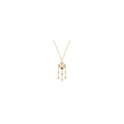 Goldtone Multi-color Dangle Pendant