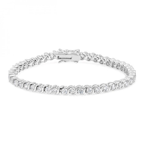 Elegant Round Cz Tennis Bracelet