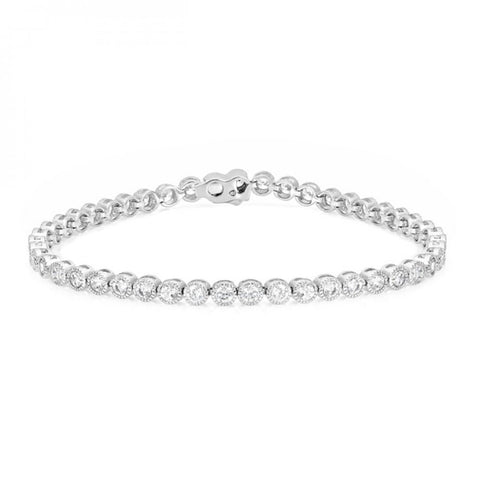 Bezel Cubic Zirconia Tennis Bracelet