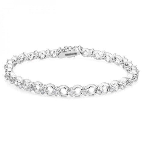 Infinity Circle Cubic Zirconia Bracelet