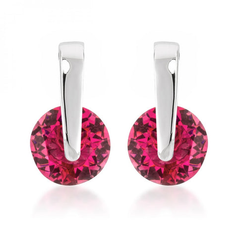 Red Cz Elegance Earrings