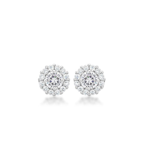 Bella Bridal Earrings In Clear