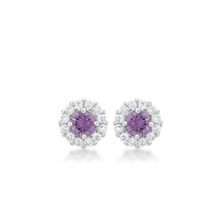 Bella Bridal Earrings In Purple