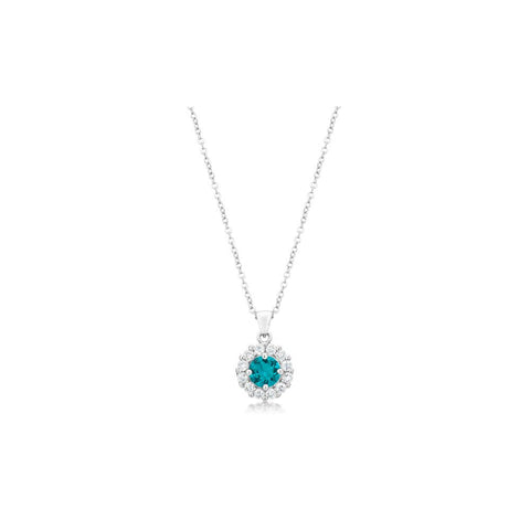 Bella Bridal Pendant In Aqua