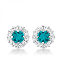 Bella Bridal Earrings In Aqua