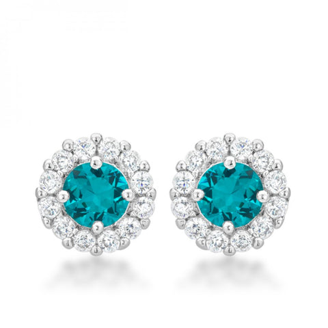 Bella Bridal Earrings In Aqua