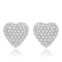 Special Pave Heart Earrings