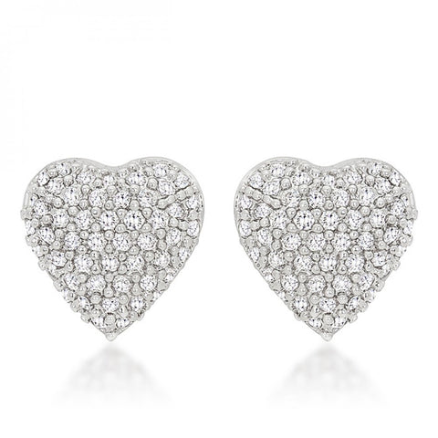 Special Pave Heart Earrings