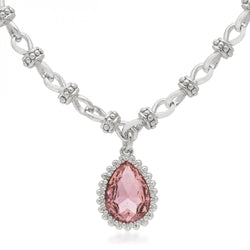 Pink Solitaire Vintage Necklace