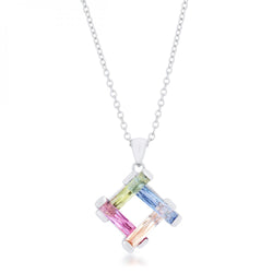 Myra Necklace 10ct Multicolor Rhodium Necklace