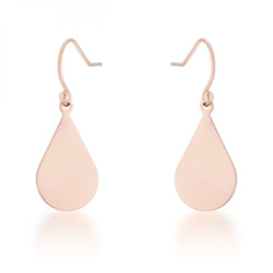 Karla Rose Gold Stainless Steel Teardrop Earrings