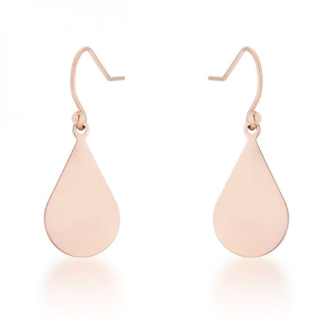 Karla Rose Gold Stainless Steel Teardrop Earrings