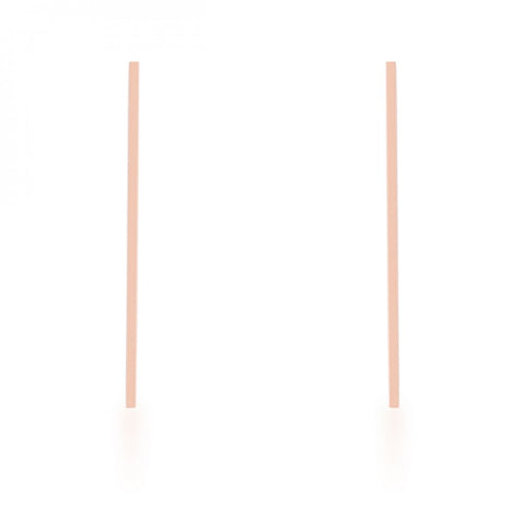 Carolee Rose Gold Stainless Steel Long Line Drop Earrings