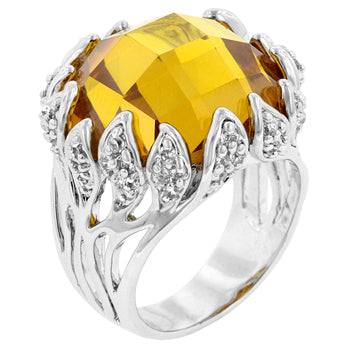 Yellow Vintage Cocktail Ring