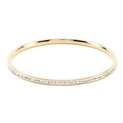 Simple Goldtone Crystal Bangle