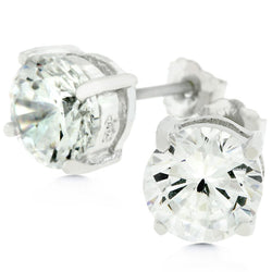 Clear Silver Round Studs 6.25 Earrings