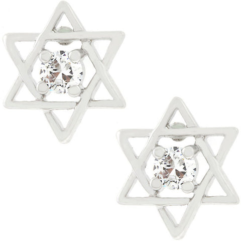 Star Of David Stud Earrings