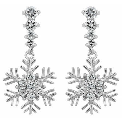 Snowflake Drop Earrings