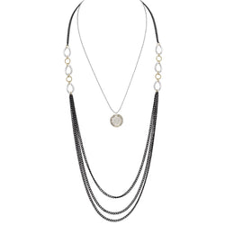 Three-toned Layered Chain Necklace