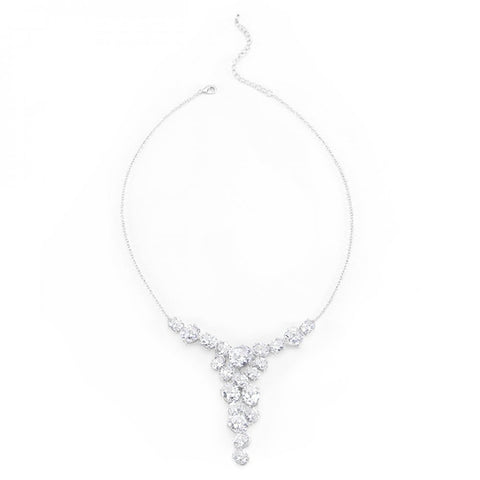 Bejeweled Cz Bib Necklace