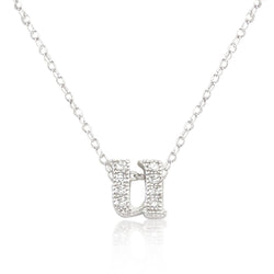 Micro-pave Initial U Pendant