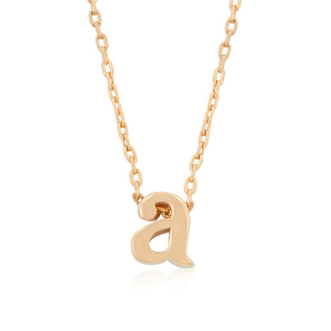 Rose Gold Initial A Pendant