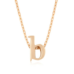 Rose Gold Initial B Pendant